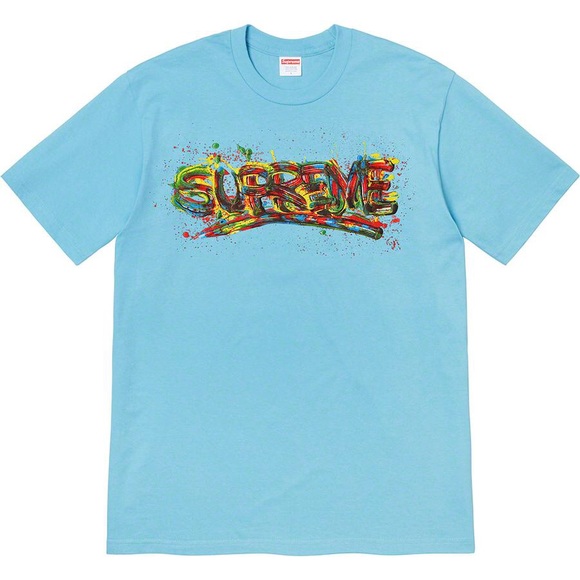 supreme blue tee
